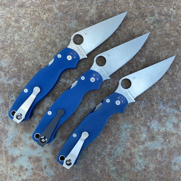 Spyderco Para 2 Cobalt Blue SPY27 Blade