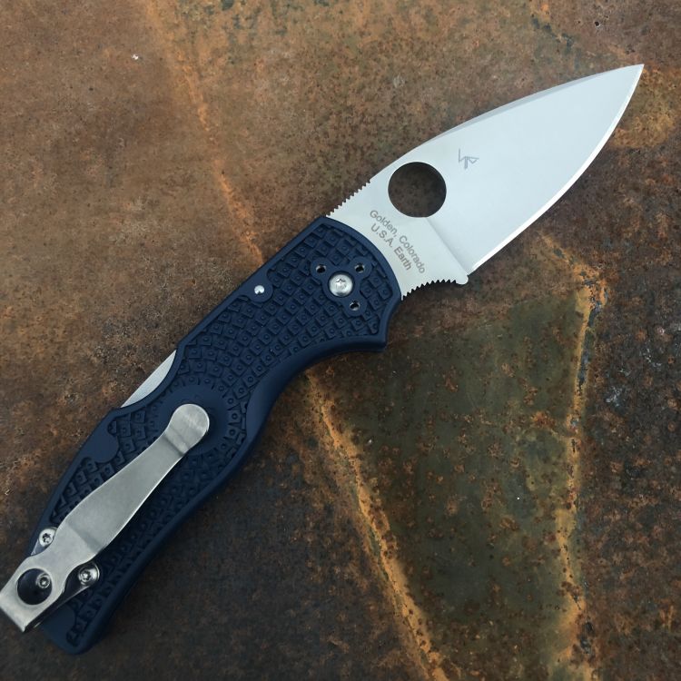 Spyderco Native 5 Blue FRN SPY27 Blade Folding Knife