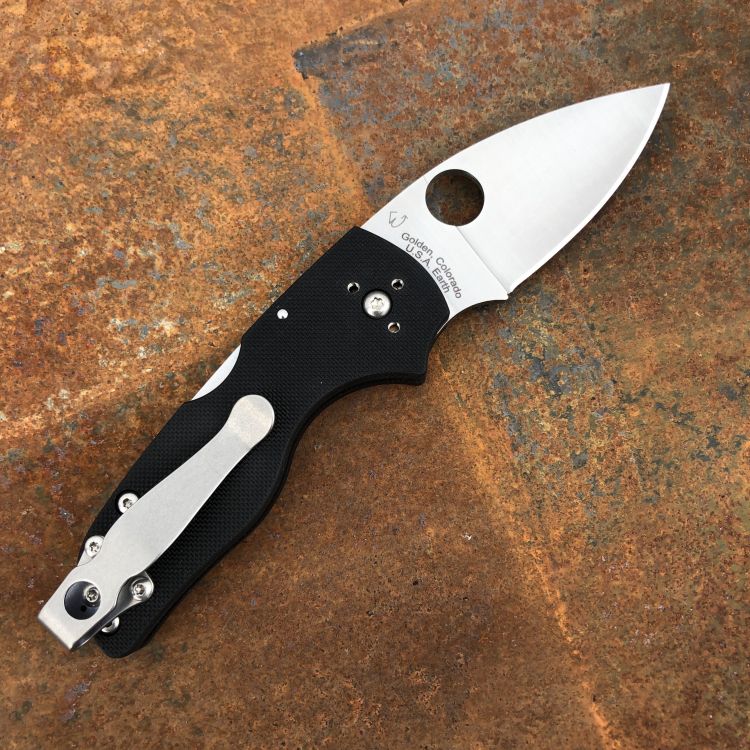 Spyderco Lil' Native Lockback Black G10 Scales Satin S30V Blade Folding Knife