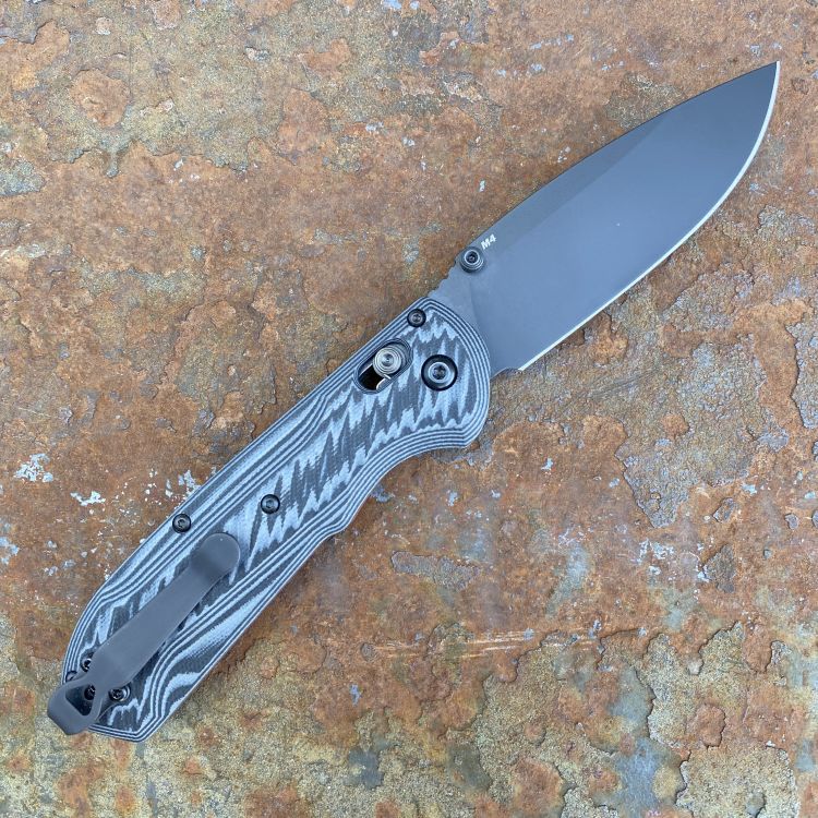 Benchmade Freek Gray/Black G10 Scales 3.6" CPM-M4 Black Blade Folding Knife