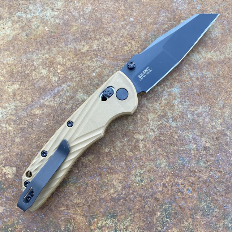 Hogue Deka FDE Polymer Black Wharncliffe Magnacut Blade Folding Knife