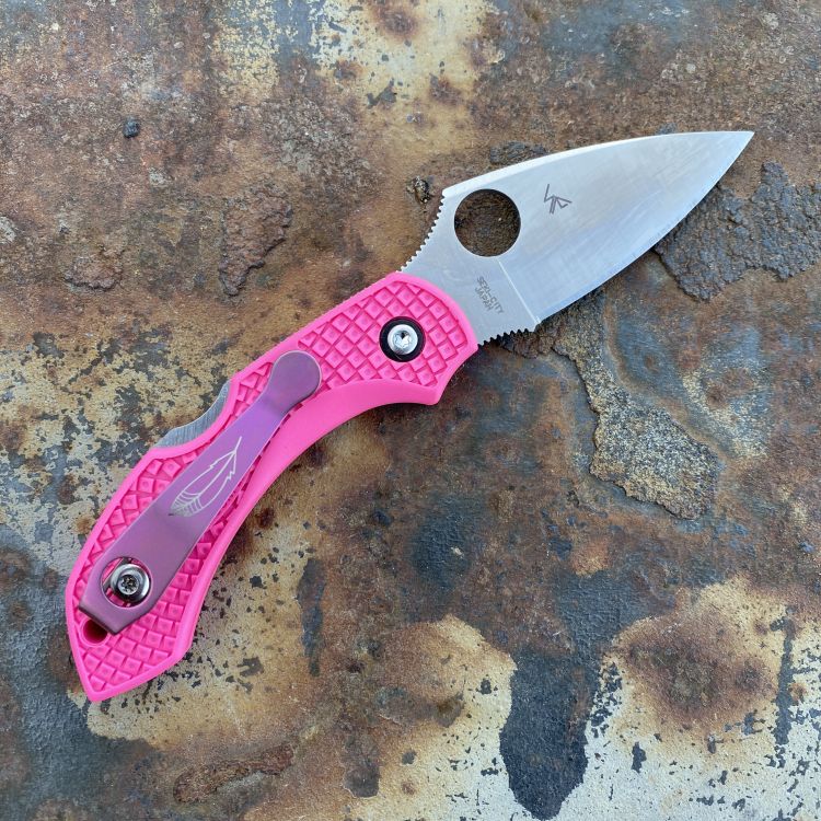 Spyderco Dragonfly 2 Pink Heals Pink FRN S30V Folding Knife