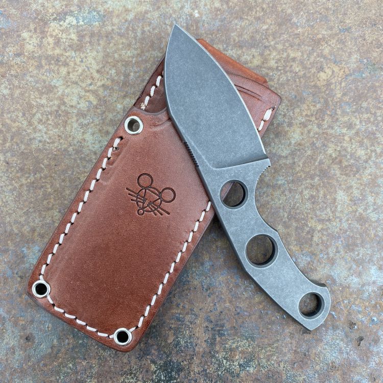 GiantMouse GMF1-F Dark Stonewashed PVD Bohler M390 Fixed Blade