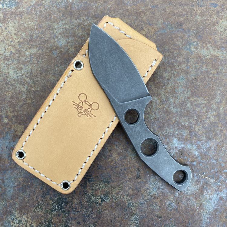GiantMouse GMF1-P Dark Stonewashed PVD Bohler N690 Fixed Blade