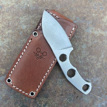GiantMouse GMF1 Stonewashed Bohler N690 Fixed Blade