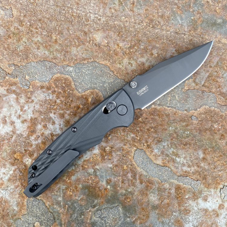Hogue Deka Black G10 Black Clip Point 20CV Blade Folding Knife