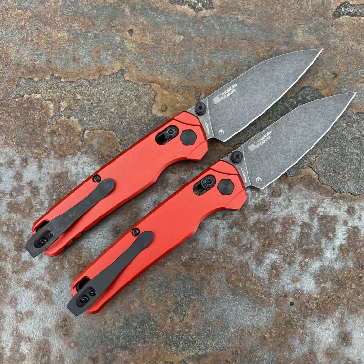 Kershaw Bel-Air Dura-Lock Red Aluminum Blackwash MagnaCut Blade Folding Knife