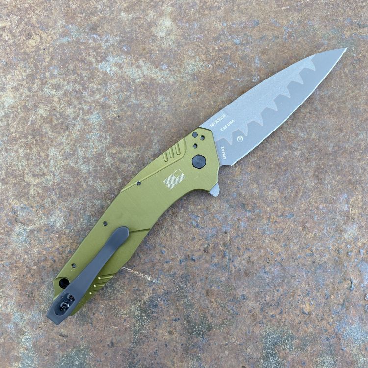Kershaw Dividend Assisted Opening Olive Green Aluminum Composite Blade Folding Knife