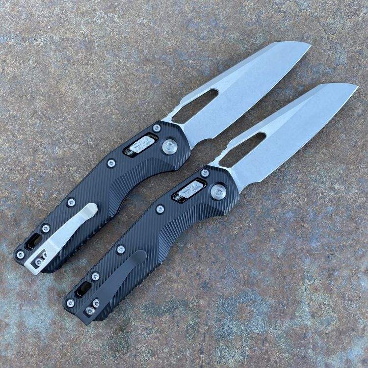Microtech MSI Ram-Lok Black Aluminum Stonewashed M390 Folding Knife