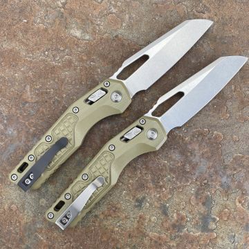 Microtech MSI Ram-Lok Frag OD Green G-10 Stonewashed M390 Folding Knife