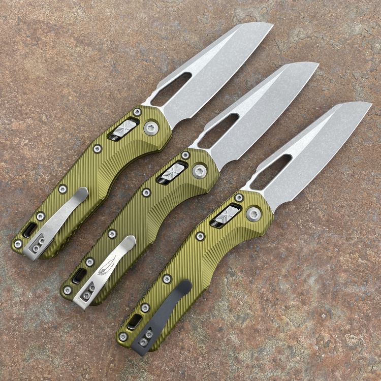 Microtech MSI Ram-Lok OD Green Aluminum Apocalyptic M390 Folding Knife