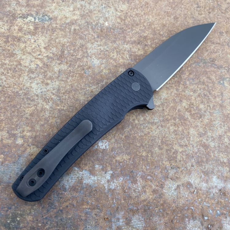 Pro-Tech Malibu Operator Dragon Scale Black Aluminum Black Magnacut Blade Folding Knife