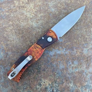 Pro-Tech TR-2 Auto Del Fuego Aluminum Stonewashed Magnacut Blade Folding Knife