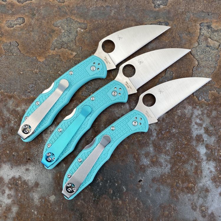 Spyderco Delica 4 Tantalizing Teal FRN Satin Wharncliffe S30V Blade Folding Knife