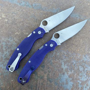 Spyderco Military 2 Dark Blue G10 Scales Satin S110V Blade Folding Knife