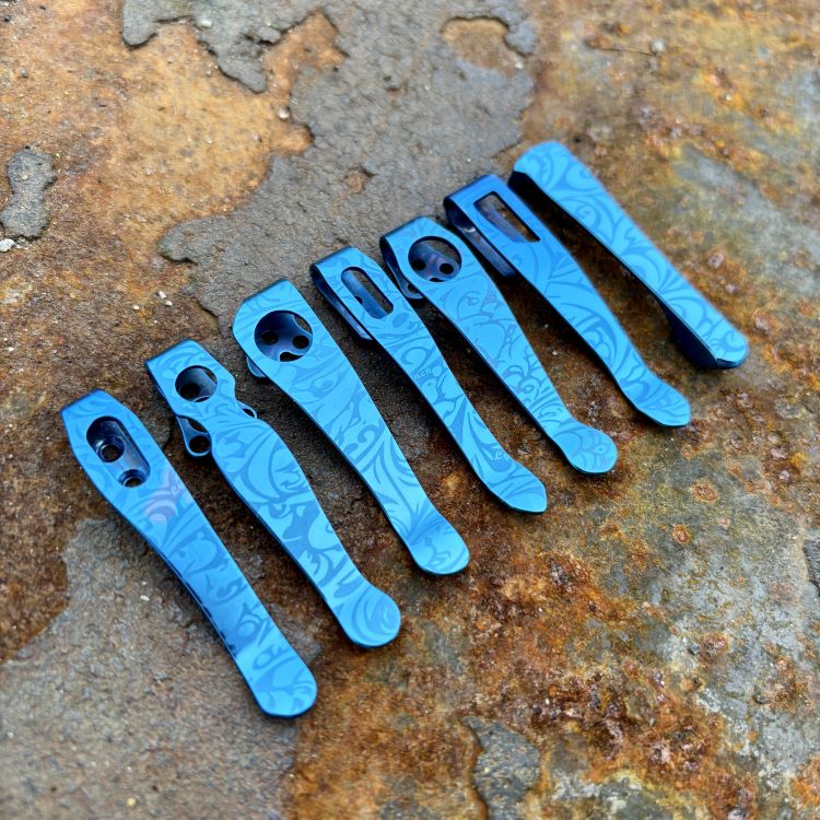 Blue Paisley Clips
