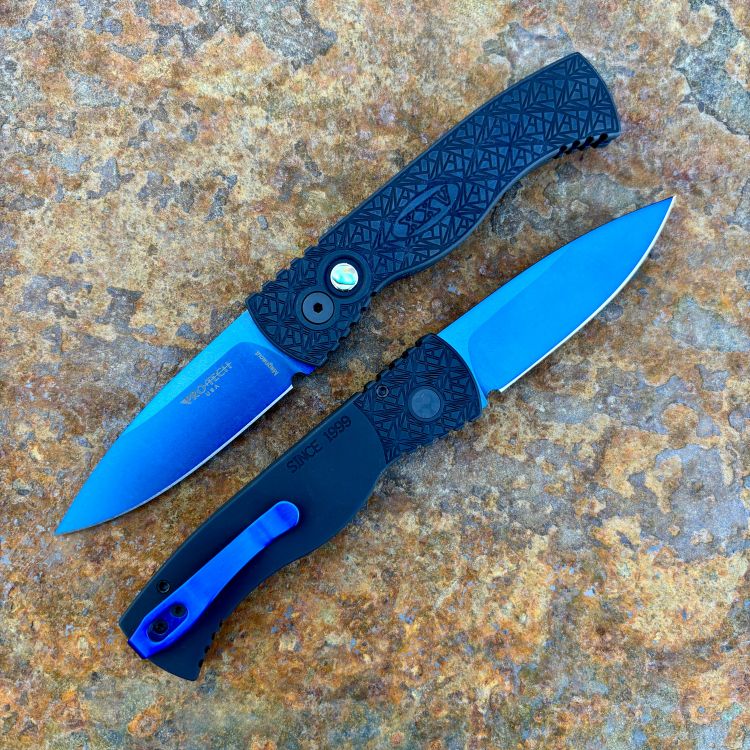 Pro-Tech TR-2 Auto NEXUS Black Aluminum Sapphire Blue Magnacut Blade Folding Knife