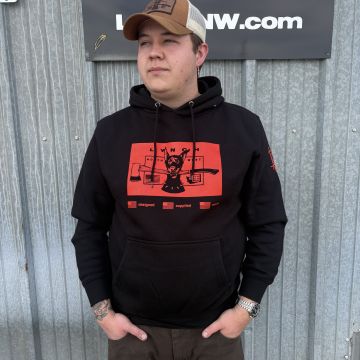 Lane Seven Black "Red Dog" Hoodies w/ Lynch Blades Sleeve Logo