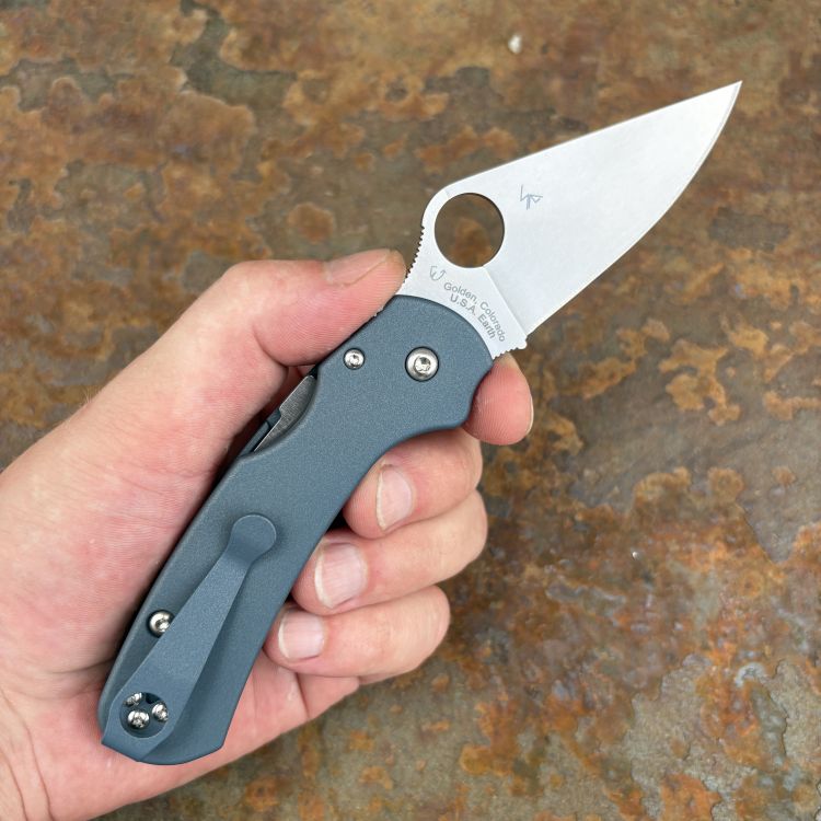Spyderco Para 3 LW Skinny MOD 1 Titanium Blue Stone CTS-BD1N STO Back-Spacer BLU Clip MOD Knife