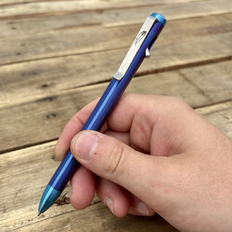 Tactile Turn Standard Titanium Switch Pen - Two Tone Blue