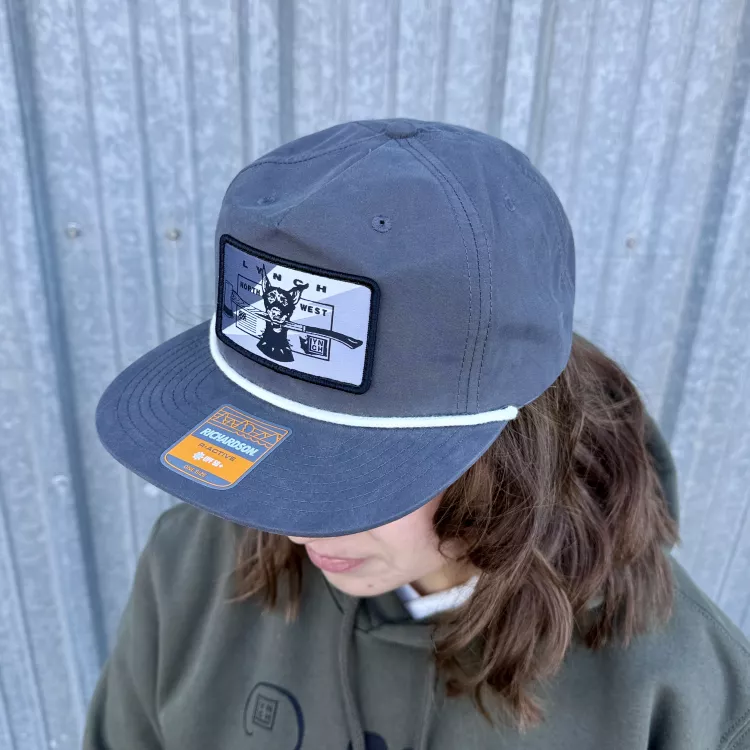 Snow Camo Dog - Charcoal/White Richardson 256 Umpqua Snapback Cap